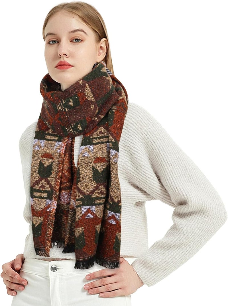 EXTREE Scarfs for Women Pashmina Silky Shawl Wrap for Evening Dressing Blanket Open Front Poncho Cape - Image 3